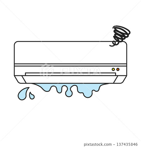 Simple illustration_Air conditioner malfunction Simple illustration_Air conditioner malfunction 137435846