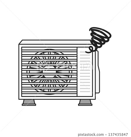 Simple illustration_Outdoor unit failure Simple illustration_Outdoor unit failure 137435847