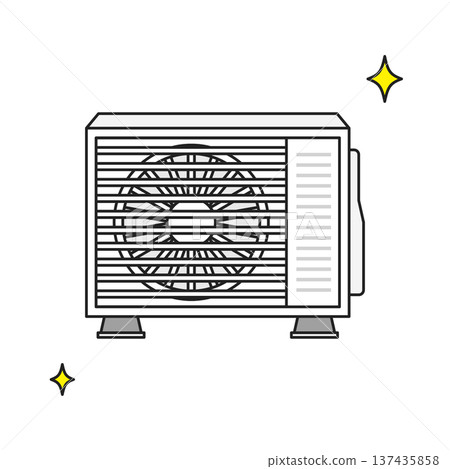 Simple illustration_repaired outdoor unit Simple illustration_repaired outdoor unit 137435858