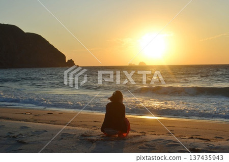 海和天空在黃昏 海和天空在黃昏 137435943