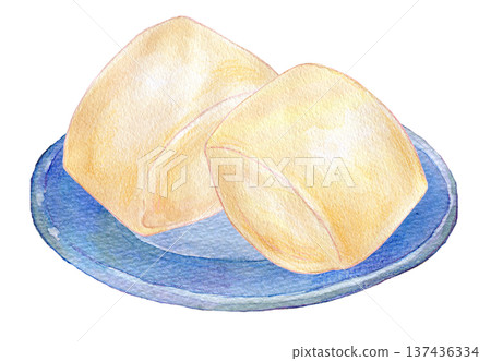 水彩插畫,手繪饅頭 水彩插畫,手繪饅頭 137436334