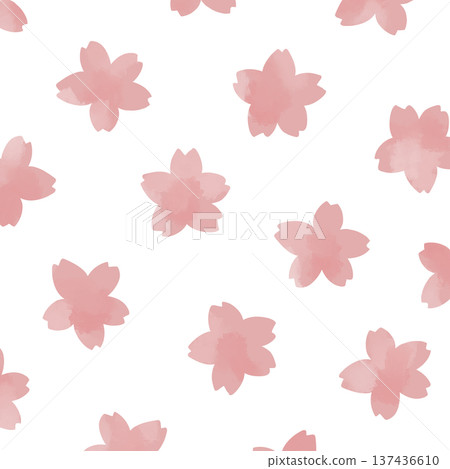 水彩櫻花桌布/圖案 137436610