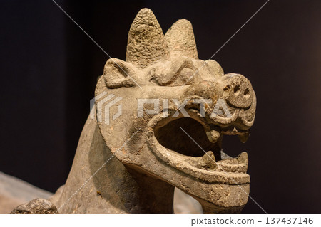 Exhibition of ancient stone carving art in Luoyang Museum in Henan province, China 137437146