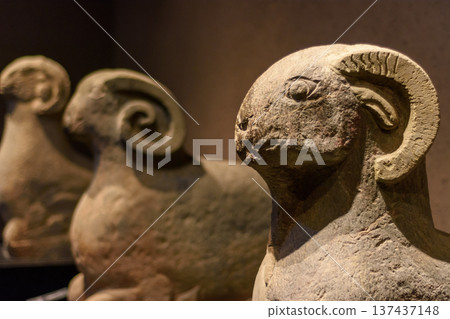Exhibition of ancient stone carving art in Luoyang Museum in Henan province, China Exhibition of ancient stone carving art in Luoyang Museum in Henan province, China 137437148