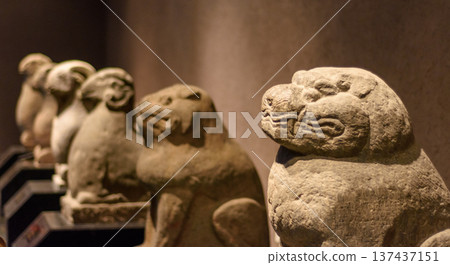 Exhibition of ancient stone carving art in Luoyang Museum in Henan province, China Exhibition of ancient stone carving art in Luoyang Museum in Henan province, China 137437151