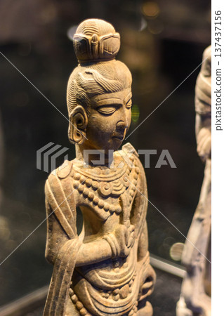 Exhibition of ancient stone carving art in Luoyang Museum in Henan province, China 137437156