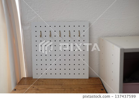 Pegboard and hooks 137437599