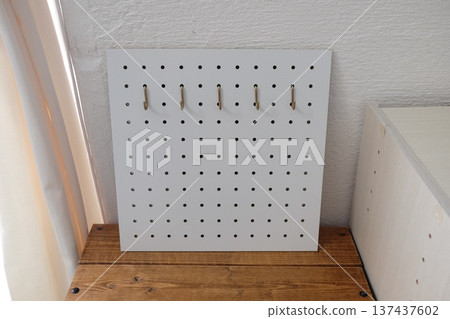 Pegboard and hooks Pegboard and hooks 137437602