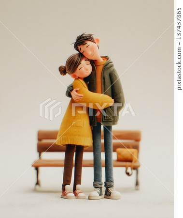 Happiness concept art with people enjoying simple moments together high realism 137437865