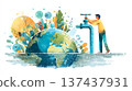 Environmental water conservation illustration suitable for global campaign 137437931