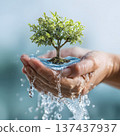 Clean water awareness concept for corporate sustainability communication 137437937