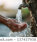 Clean water awareness concept for corporate sustainability communication 137437938