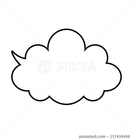 Simple illustration of a cloud-shaped speech bubble Simple illustration of a cloud-shaped speech bubble 137438498