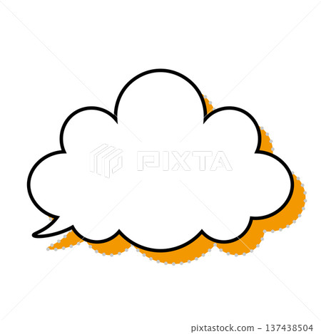 一個簡單的雲朵形對話框示意圖。 一個簡單的雲朵形對話框示意圖。 137438504