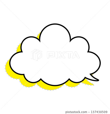 Simple illustration of a cloud-shaped speech bubble Simple illustration of a cloud-shaped speech bubble 137438509