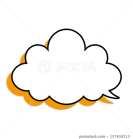 一個簡單的雲朵形對話框示意圖。 一個簡單的雲朵形對話框示意圖。 137438513