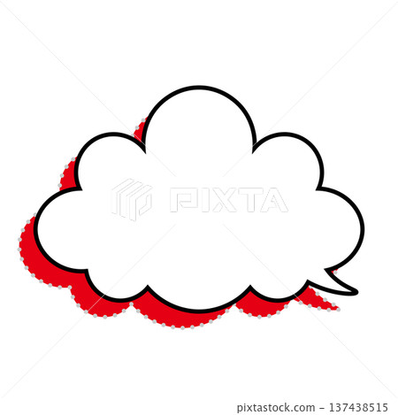 Simple illustration of a cloud-shaped speech bubble Simple illustration of a cloud-shaped speech bubble 137438515