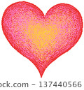 Heart in pixel art 137440566