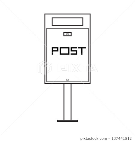 Mailbox Outline Icon Mailbox Outline Icon 137441812