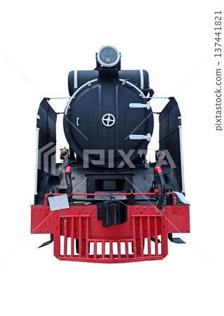 Front train locomotive steam vintage 137441821