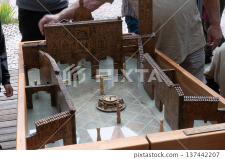 The traditional wooden table game Pirli, also known as Pirulin at Tocati Verona The traditional wooden table game Pirli, also known as Pirulin at Tocati Verona 137442207