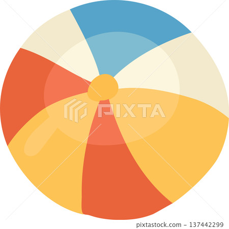 Colorful Beach Ball for Summer Fun Colorful Beach Ball for Summer Fun 137442299