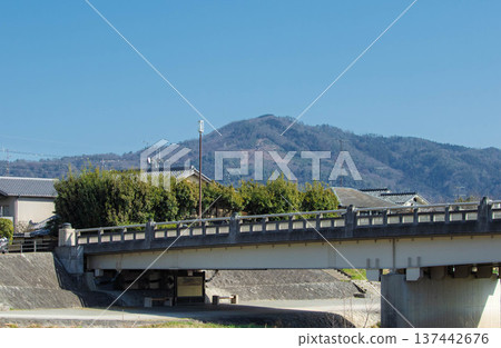 Izumoji Bridge and Mount Daimonji, Kyoto Izumoji Bridge and Mount Daimonji, Kyoto 137442676
