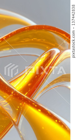 Gold glossy abstract background AI image 137442838
