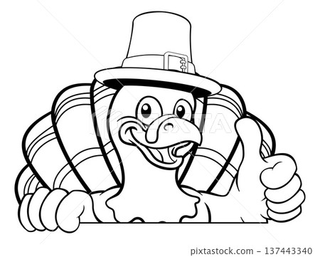 Turkey Thanksgiving Cartoon Bird Christmas Mascot 137443340
