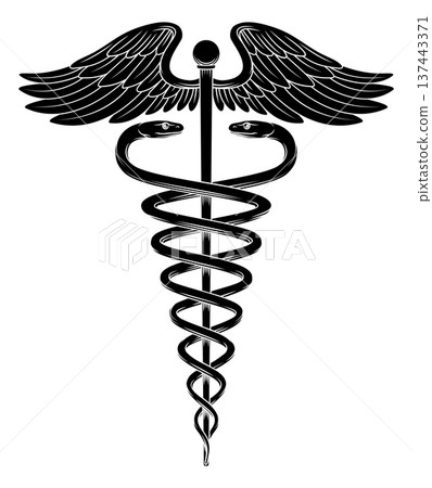 Caduceus Medical Doctor Symbol Illustration 137443371