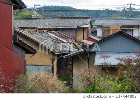 日本岡山縣笠岡市一座古老而美麗的建築 137444802