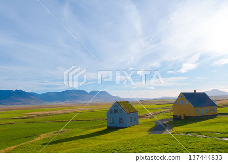 Peaceful landscape and house 137444833