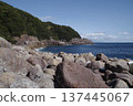 Columnar joints and rocky coastline of the Kumano Sea 137445067