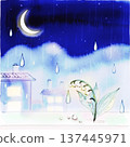 Lily of the valley and moon drops ~Watercolor style~ 137445971