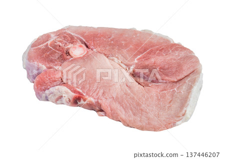 Raw bone in pork shoulder whole cut isolated on white background fresh marbled meat for barbecue smoking roasting and slow cooked recipes Raw bone in pork shoulder whole cut isolated on white background fresh marbled meat for barbecue smoking roasting and slow cooked recipes 137446207