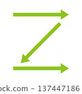 簡單的黃綠色箭頭圖示 137447186