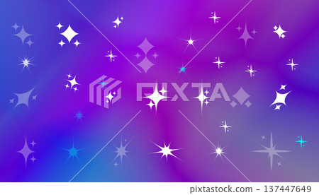 Colorful gradient light rainbow background with sparkles and stars wallpaper. 137447649
