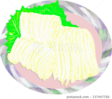 Illustration of squid somen 137447788