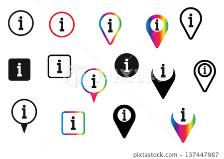 Collection of Information Icons in Various Styles. Collection of Information Icons in Various Styles. 137447987