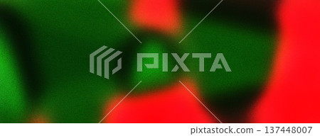 Abstract Red Green Gradient Blur Background with Vibrant Color Contrast 137448007