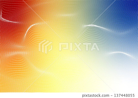 Abstract Dotted Wave Background with Vibrant Color Gradient. Abstract Dotted Wave Background with Vibrant Color Gradient. 137448055