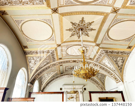 The luxurious interiors of the Hermitage Museum in St. Petersburg, Russia 137448150