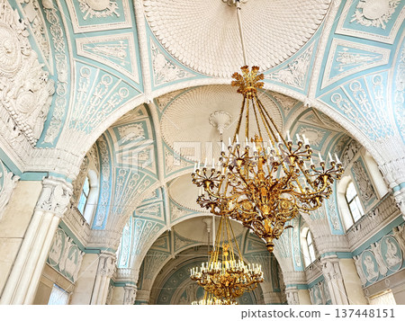 The luxurious interiors of the Hermitage Museum in St. Petersburg, Russia 137448151