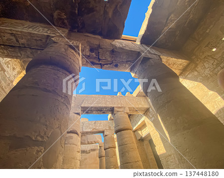 Karnak Temple is dedicated to the temple complex of Ancient Egypt. Thebes, Karnak, Luxor, Egypt 137448180