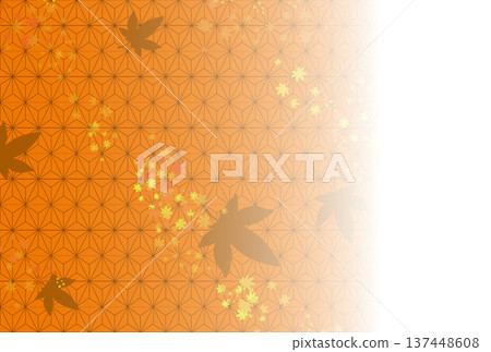 Yellow hemp leaves and autumn leaves background Yellow hemp leaves and autumn leaves background 137448608
