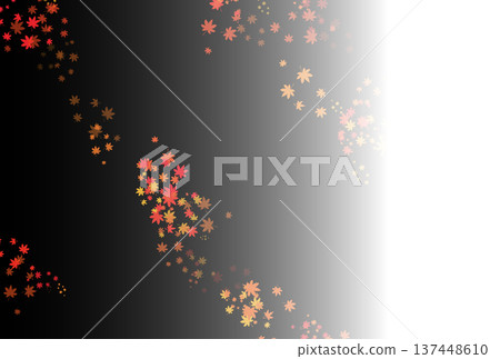 Black autumn leaves background 137448610
