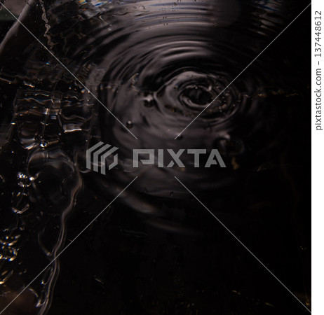 460.Water Ripples And Droplets With Metallic Reflections 460.Water Ripples And Droplets With Metallic Reflections 137448612