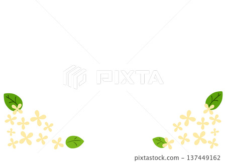 A simple light yellow frame of many small flowers A simple light yellow frame of many small flowers 137449162