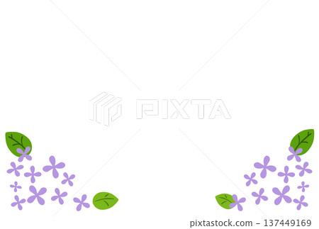 A simple light purple frame of many small flowers A simple light purple frame of many small flowers 137449169