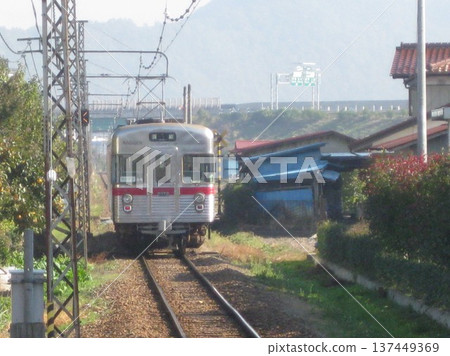 2008.11.2 Nagano Electric Railway Yashiro Line 3500 series train departing Higashi-Yashiro Station 2008.11.2 Nagano Electric Railway Yashiro Line 3500 series train departing Higashi-Yashiro Station 137449369